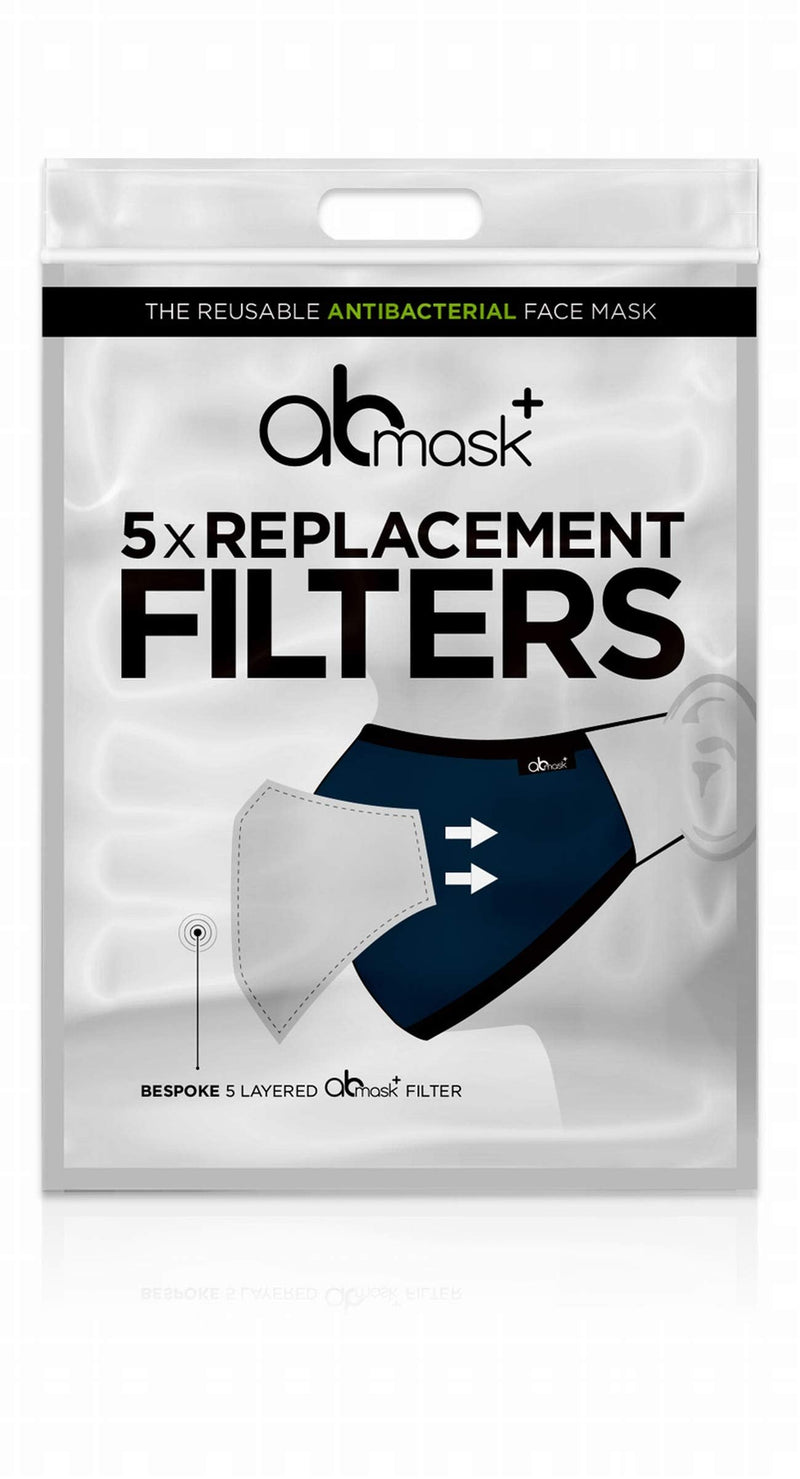 5 x Bespoke Replacement Filters to be Used with The AB Mask - The Reusable Antibacterial face Mask 16 cm x 1 cm x 24 cm - BeesActive Australia