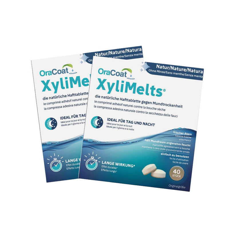 OraCoat XyliMelts – 80 Adhesive Tablets Against Dry Mouth – Discreet – Can be Used during Sleep – Vegan – Mint Free - BeesActive Australia