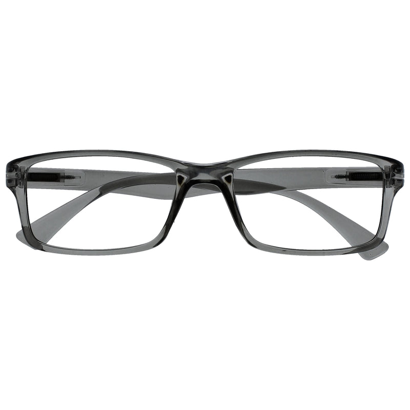 The Reading Glasses Company Grey Readers Designer Style Mens Womens R92-7, Optical Power +1.00 - BeesActive Australia