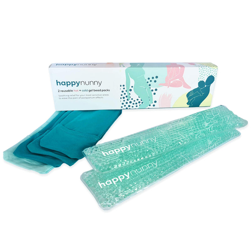 Postpartum Hot And Cold Packs, Ice Pads Pain Relief For Perineal Conditions, Vaginal Recovery, Haemorrhoids And Heat Pads For Breast Pain, 2 Reusable Flexible Cooling Gel Pads, 4 Soft Washable Sleeves - BeesActive Australia
