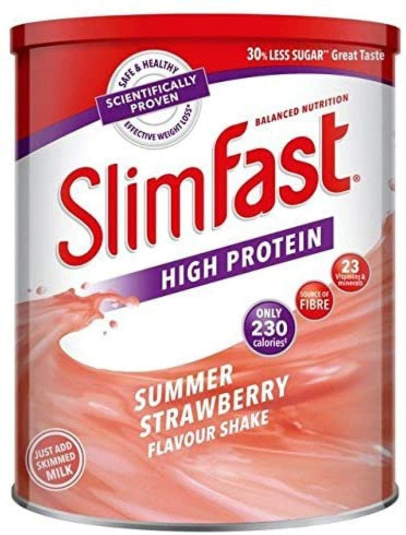 SLIMFAST 365G Summer Strawberry Meal Replacement Milkshake Powder - BeesActive Australia