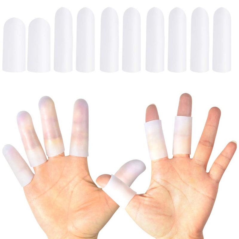 10 Pack Silicone Finger Protectors,Gel Finger Cots & Protector,Relief from Pain of Finger Tips Cracked, Arthritis(for Women) - BeesActive Australia