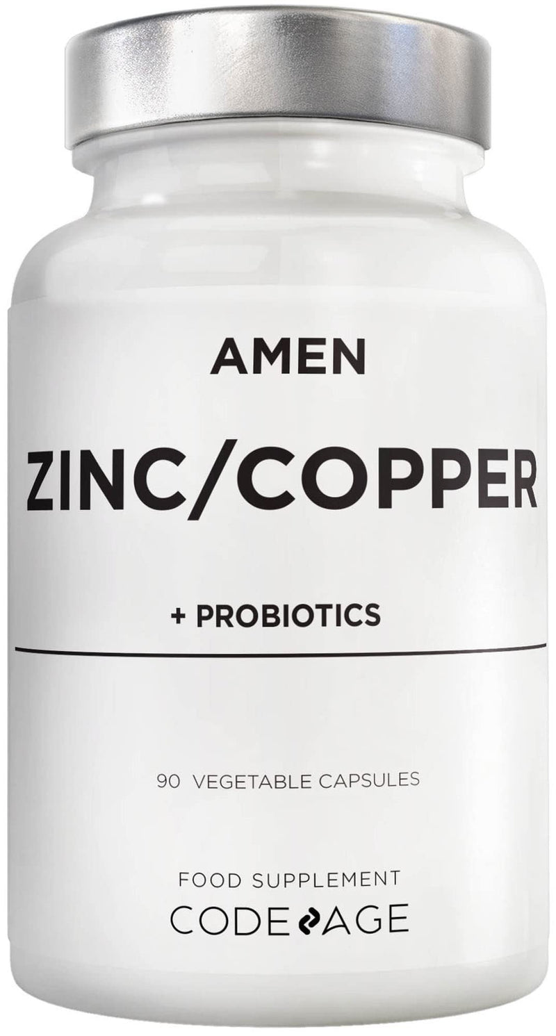 Zinc & Copper Supplement + Probiotics � 3 Months Supply � One Per Day - 50 mg Zinc Picolinate Vitamin Pills - Essential Minerals Supplements � 2 Billion CFUs Probiotic � Vegan, Non-GMO - 90 Capsules - BeesActive Australia