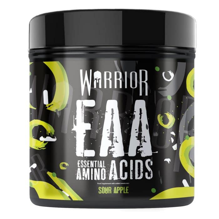 Warrior, EAA - Essential Amino Acids - 360g - Provides Exceptional Support for Recovery & Muscle Soreness - Formula Cyclic Dextrin, Taurine and More, Sour Apple 360 g (Pack of 1) - BeesActive Australia