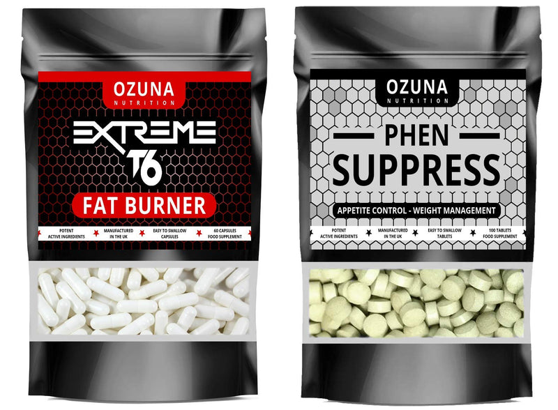 Extreme T6 Keto Fat Burner & PHEN Suppress Appetite Suppressant Bundle, Weight Loss & Appetite Control Pills, Made in The UK - BeesActive Australia