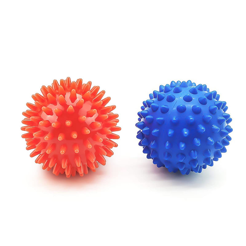 2 Pieces Spiky Massage Ball Hedgehog Ball with Nubs Myofascial Balls Fascia Ball for Massage Muscle(6.5cm) - BeesActive Australia
