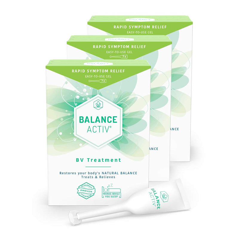 Balance Activ Gel | Bacterial Vaginosis Treatment for Women | Works Naturally to Rapidly Relieve Symptoms of Unpleasant Odour, Discomfort & Discharge Associated with BV | 3 Pack 7 Count (3 Pack) - BeesActive Australia