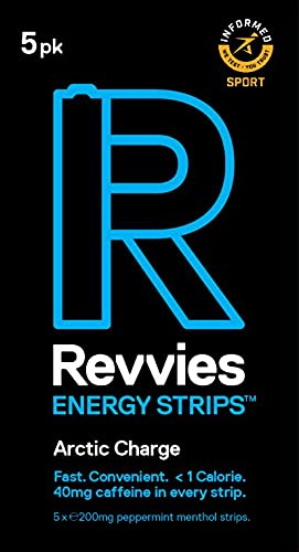 Revvies Energy Strips | Arctic Charge | 50 Strips | 40mg Caffeine Strip | 2 Strip = Coffee/Energy Drink | Less Than 2 Calories | Vegan 10 x 5PK… - BeesActive Australia