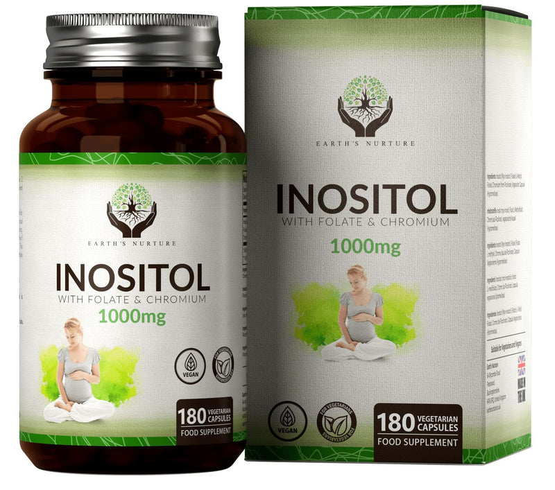 EN Myo-Inositol Chromium & Folate Blend | 1000mg Myo Inositol Per Serving | 180 Vegan Capsules | Supplements for Female Support | Vitamins for Women | Non GMO | Gluten & Allergen Free | Made in The UK 180 Count (Pack of 1) - BeesActive Australia