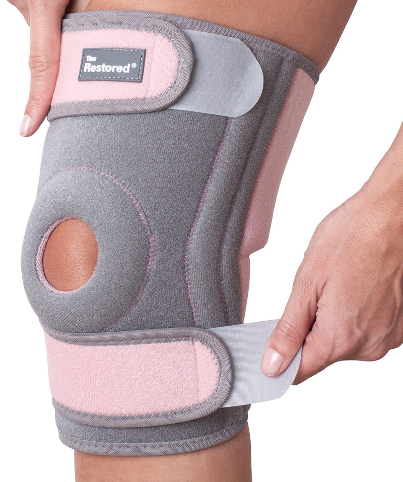 The Restored ContourFIT Knee Brace for Women - Adjustable Knee Brace Support - Knee Support for Running, Walking and Joint Pain Relief - Running Knee Support for Women - Runners Knee Brace - Pink 1 Count (Pack of 1) - BeesActive Australia