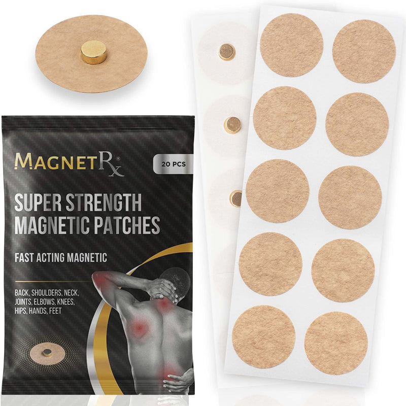 MagnetRX® Magnetic Acupressure Patches - Magnetic Patches - 3,500 Gauss Acupressure Magnetic Plaster (20 Pack) - BeesActive Australia