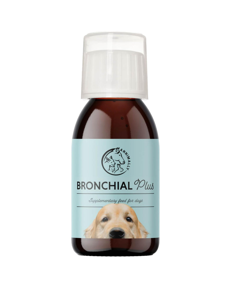 Annimally Bronchial Plus for Dogs 100 ml Liquid Supplement | Liquid with fenugreek, thyme, echinacea, fennel, sage, vitamin C & manuka honey, respiratory support, made in Germany