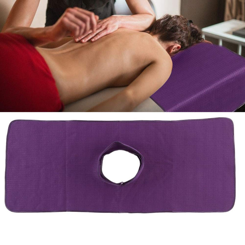 Massage Bed Sheets, Salon Massage SPA Couch Soft Cotton Bed Cover Protector with Face Breath Hole Reusable Spa Steam Massage Towel Washable Beauty Salon Bed Sheet for Skin Care, 35 x 90cm(Purple) Purple - BeesActive Australia