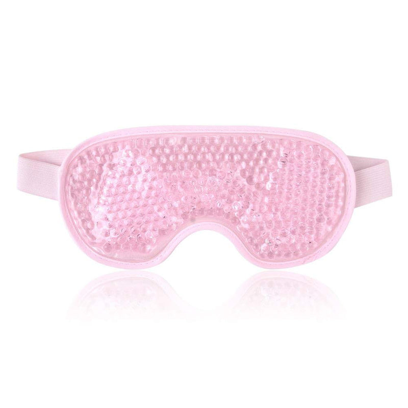 TEEROVA Cooling Eye Mask with Gel Bead - Reusable Gel Eye Mask for Dark Circles, Puffy Eyes, Dry Eyes, Headaches, Migraines, Sinus (Pink) - BeesActive Australia
