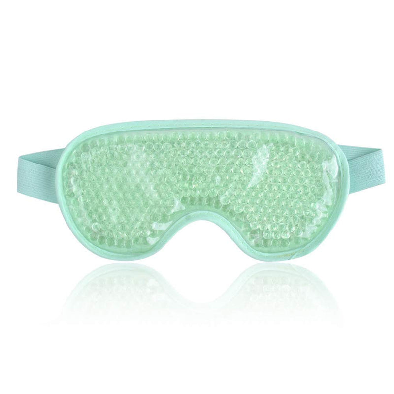 TEEROVA Cooling Eye Mask with Gel Bead - Reusable Gel Eye Mask for Dark Circles, Puffy Eyes, Dry Eyes, Headaches, Migraines, Sinus (Green) - BeesActive Australia