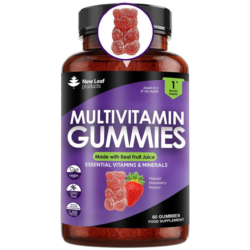 Multivitamin Gummies High Strength for Men Women - Vegetarian +14 Essential Vitamins & Minerals - Gluten Free, Non-GMO Multi Vitamins Chewable Adults Vitamin C A D E B12 B6 & Biotin, Zinc & Iodine Adults Coated Gummies - BeesActive Australia