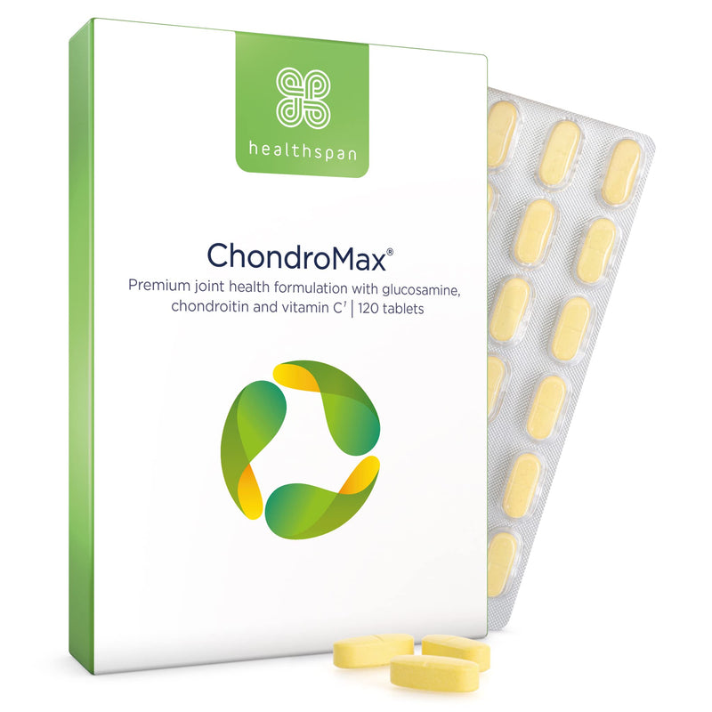 Healthspan High Strength Glucosamine & Chondroitin (2 Months' Supply) | Joint Health | 500mg Optiflex Glucosamine HCI & 400mg Chondroitin Sulphate | Vitamin C for Joint Cartilage | Shellfish Free 120 Count (Pack of 1) - BeesActive Australia
