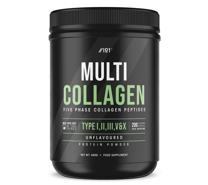 Multi Collagen Protein Powder (400g) - Types I, II, III, V & X - Hydrolyzed Grass Fed Bovine, Wild Caught Fish, & Free-Range Chicken & Eggshell Collagen. Non-GMO, Halal. 400 g (Pack of 1) - BeesActive Australia