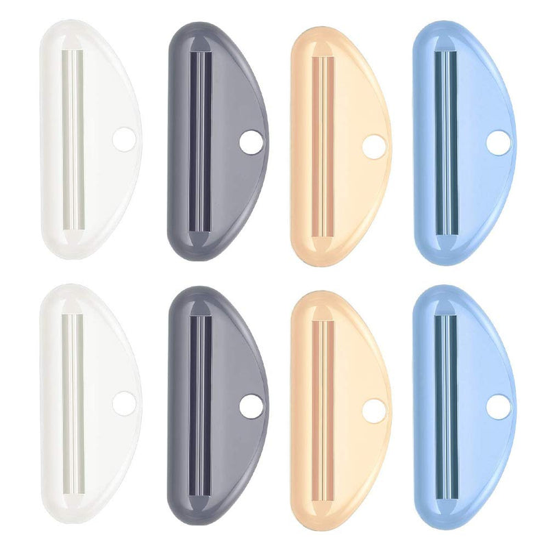 8 Pcs Tube Toothpaste Squeezer Toothpaste Clips D Shape Cosmetic Cream Tube Squeezer Dispenser Clip for Bathroom (Random Colors) - BeesActive Australia