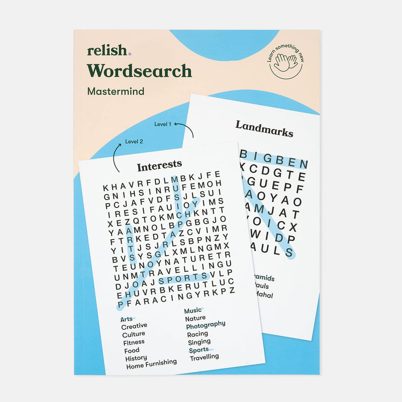 Relish - Large Print Word Search, Alzheimer’s & Dementia Activities & Games, Products & Gifts for Seniors and Elderly - BeesActive Australia