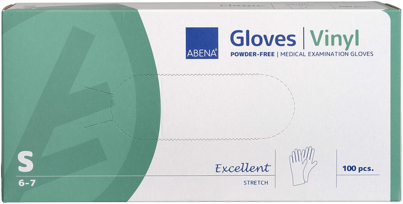 ABENA Stretch Vinyl Disposable Gloves, Multi Purpose Vinyl Gloves To Protect Your Hands, Reliable Powder Free Gloves, Disposable Small, Strong & Flexible Medical Grade Gloves, Box of 100 - Small Small - Pack of 100 - BeesActive Australia