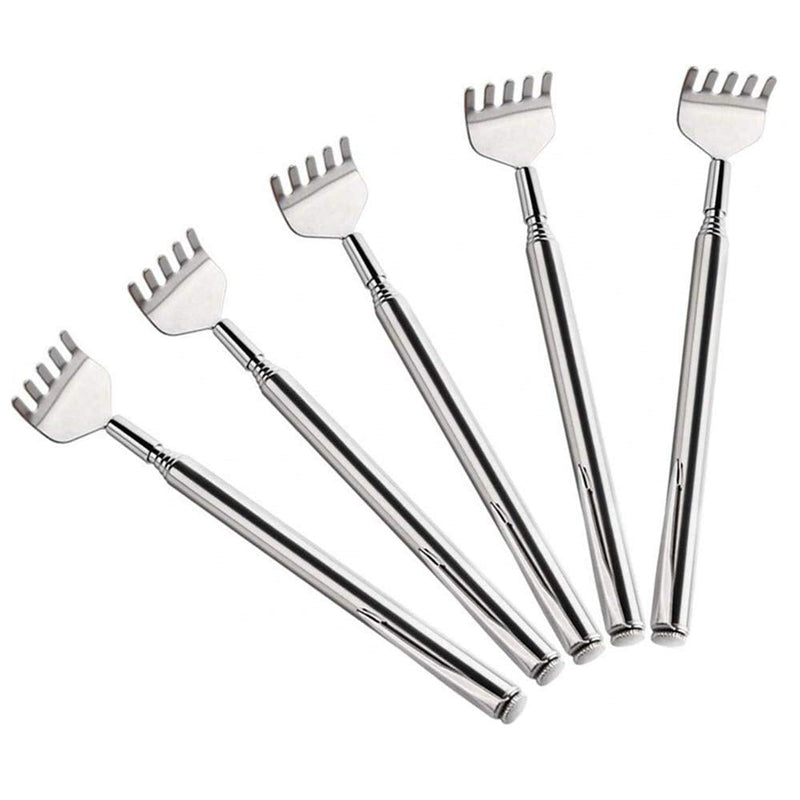 5 Pcs Telescopic Back Scratcher Portable Extendable Back Scratcher Back Massager Tool with Pocket Clip - BeesActive Australia