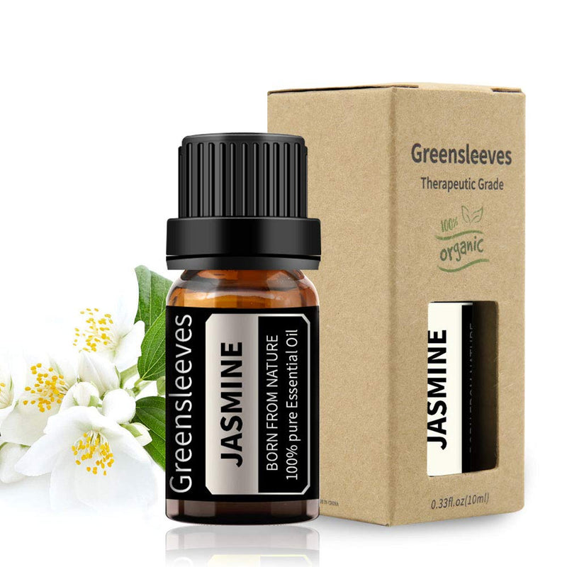 GREENSLEEVES Jasmine Essential Oil, 100% Pure, Undiluted Organic Jasmine Aromatherapy Diffuser Oils 10ml - BeesActive Australia