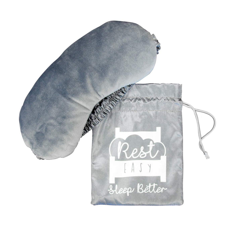 Rest Easy Weighted Eye Mask Soft Fabric with Glass Bead Filling 175 Grams | Perfect for Sleep, Stress Relief, Anxiety Relief & Sensory Calming Eye Mask for Great Sleep | Soft Fabric Front (Grey) Grey - BeesActive Australia