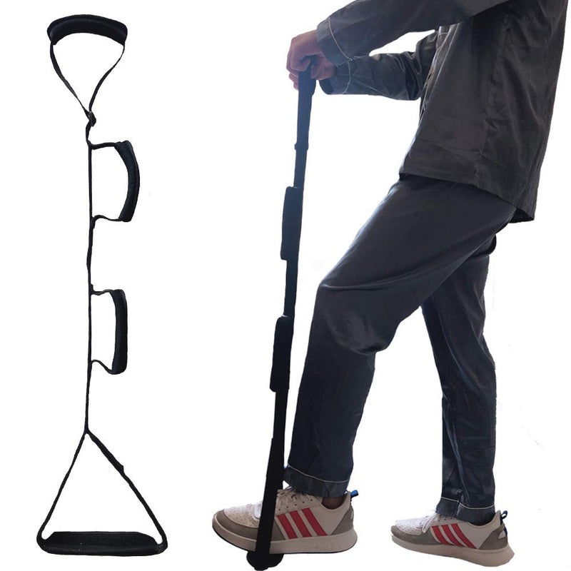 Fanwer 35-44 Inch Long Leg Lifter Strap - Multi-Loop Adjustable, Padded Handgrips & Soft Foot Pad, Hip & Knee Replacement Surgery, Rigid Foot Loop & Hand Grip, Mobility Aids for Wheelchair, Car, Bed 1 Count (Pack of 1) - BeesActive Australia