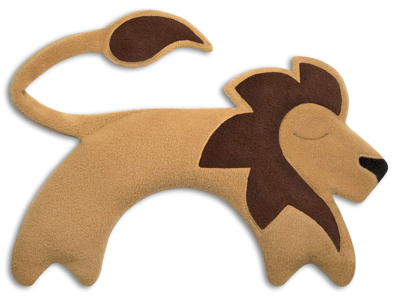 Leschi Wheat Bag microwavable, unscented/Heat Pack for Neck and Shoulders/Animal: Lion Juri, Beige Sand - BeesActive Australia