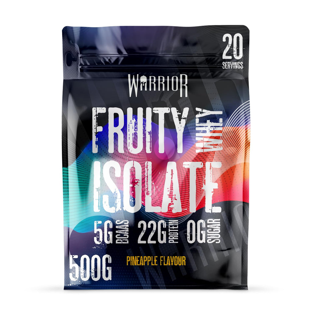 Warrior, Ultra-Pure Whey Protein Isolate 500g - Refreshing Fruit Protein - High Protein Low Carb (Pineapple) Pineapple 500 g (Pack of 1) - BeesActive Australia