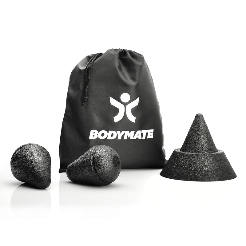 BODYMATE Trigger Point Activator Massage Set - Set of 3 Different Hand-held Massagers with a Holder for use on Flat Surfaces - BeesActive Australia