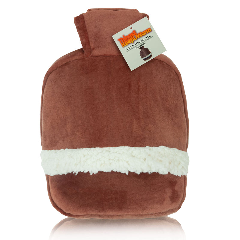 Things2KeepUWarm Heat Foot Warmer - Heated Foot Muff 2L Hot Water Bottle - Soothing Feet Warmer for Pain Relief and Cold Toes (Brown) - BeesActive Australia