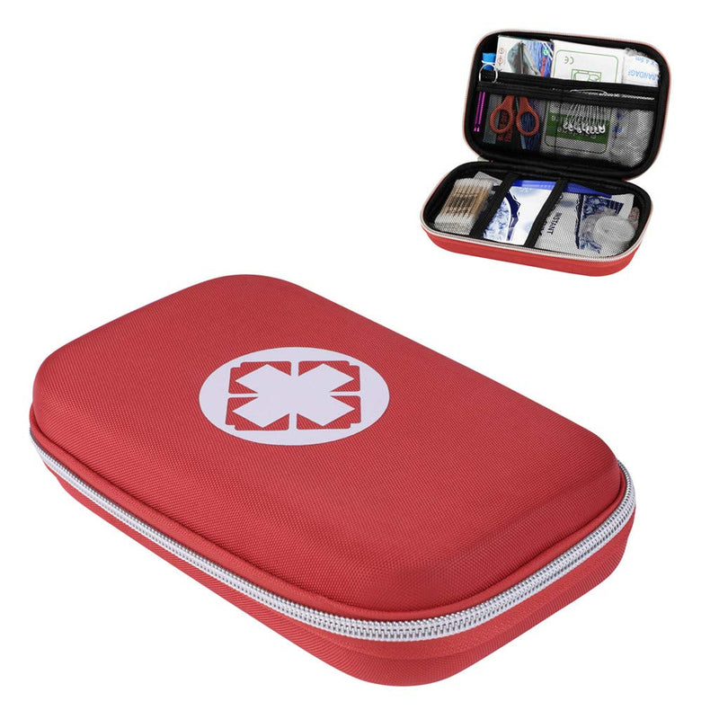 Qchomee Portable First Aid Bags Pouch Empty Mini Medical Kit Bag Case Compact Survival Emergency Bags Empty Medicine Storage Bag for Travel Camping Outdoor Sports Work Holidays Car Home (Empty Bag) Red 21*14*5cm - BeesActive Australia
