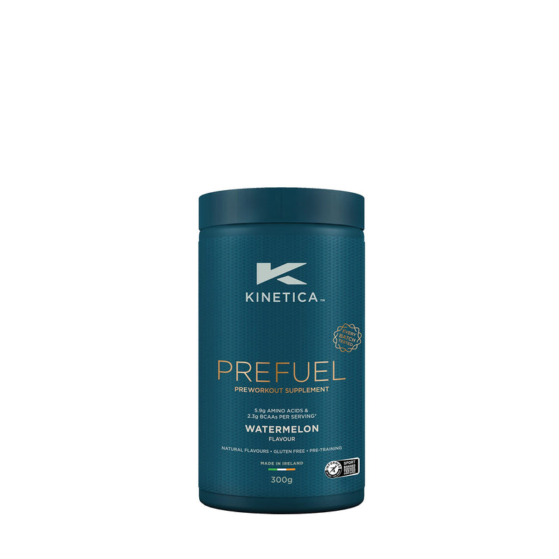 Kinetica PreFuel, Pre Workout, 5.9g Amino Acids & 2.3g BCAA's per Serving, 30 Servings, Watermelon, 300g - BeesActive Australia