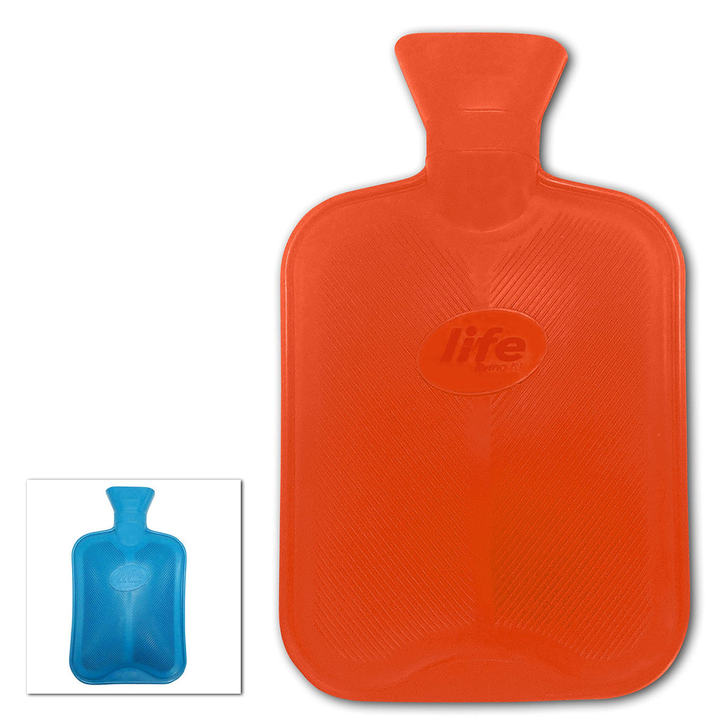 LIFE Hot Water Bottle � Large 1.8L Rubber Bottle � Comfort Warmth and Pain Relief (Red) Red - BeesActive Australia