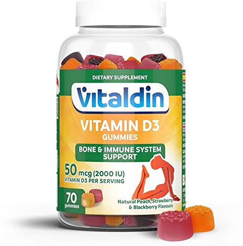 VITALDIN Vitamin D3 Gummies � 2.000 IU per Serving � 70 Chewable Gummies (1-Month Supply); Fruit Flavour � Vitamin D for Bone Health & Immune System Support � Gluten Free � for Kids & Adults - BeesActive Australia