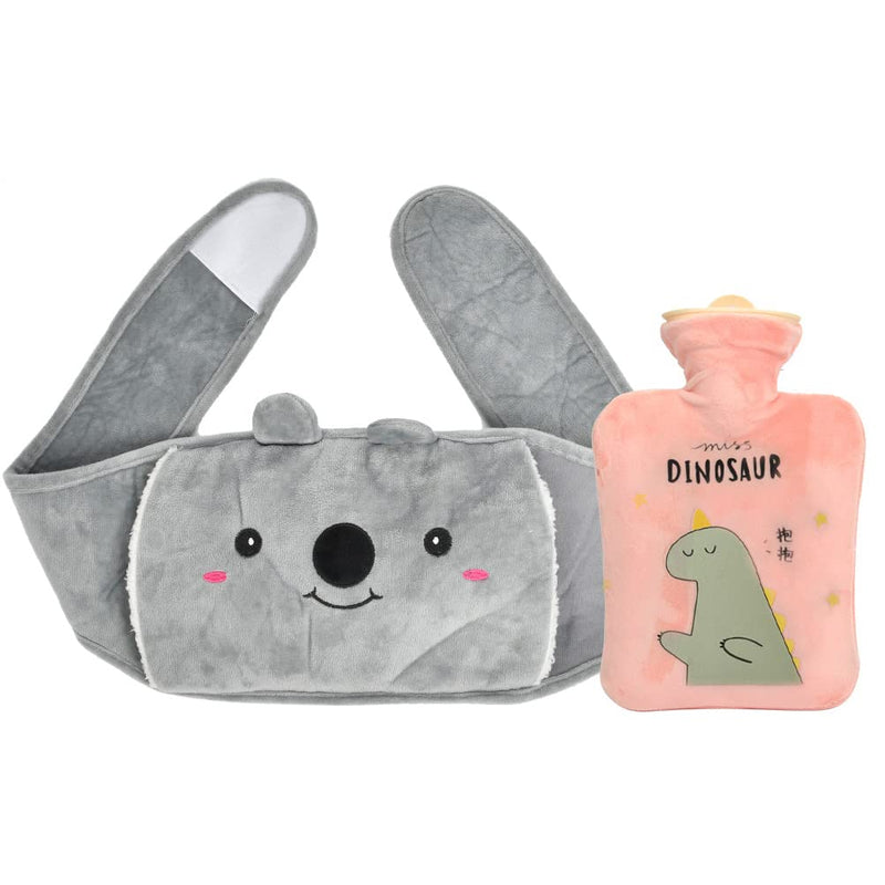 TIMESETL Hot Water Bottle, Rubber Warm Water Bag ,Hot Water Pouch with Soft Plush Hand Waist Warmer Cover for Pain Relief from Arthritis,Headaches, Hot and Cold Therap Soft Fluff,Warm Gift in Winter Color2 - BeesActive Australia