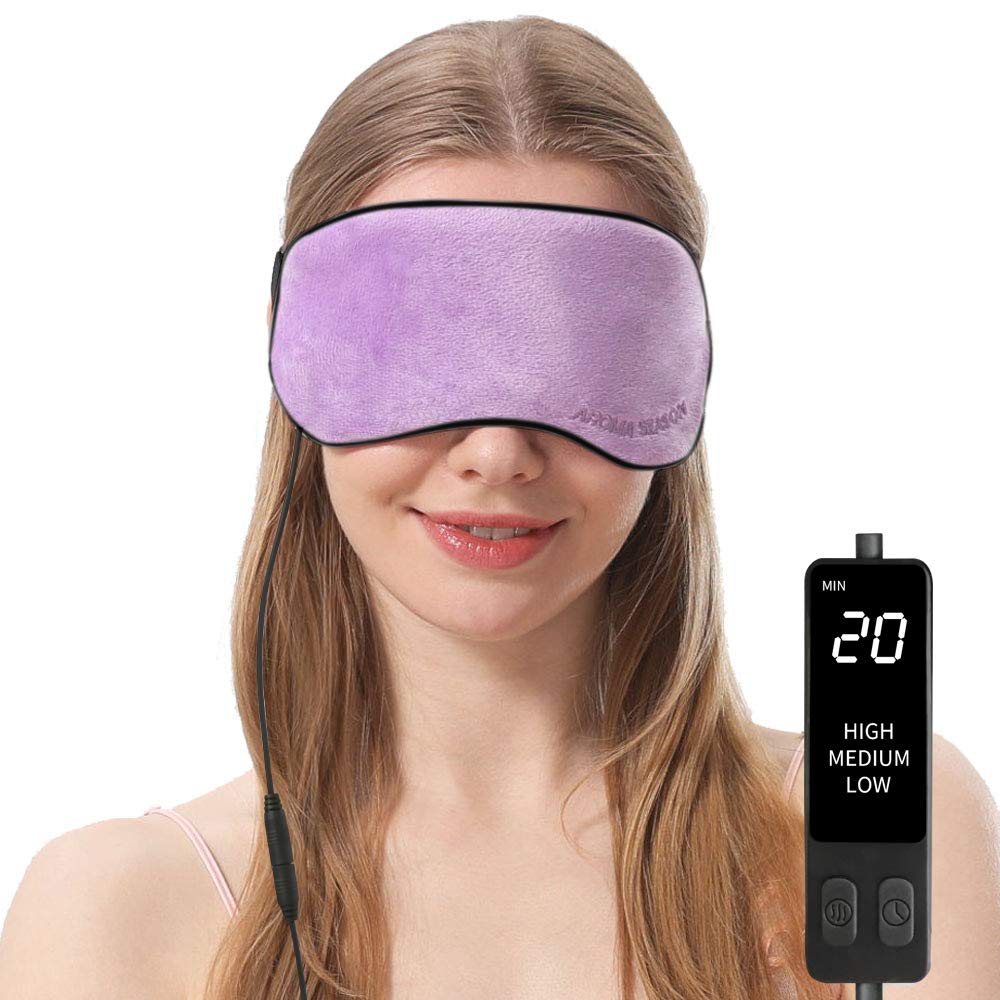 Aroma Season Heated Eye Mask for Blepharitis Warm Eye Compress for Dry Eyes (Purple) Purple - BeesActive Australia