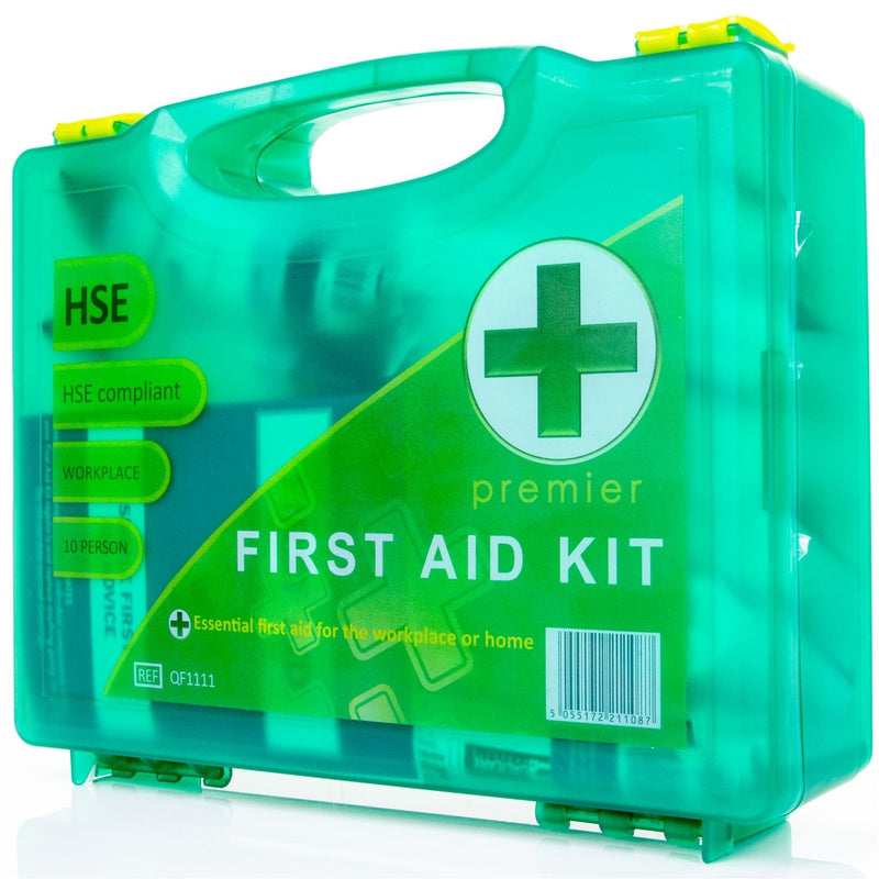 Premier HSE Approved First Aid Kit Wall Mounted Hard Box 1-10 Person Accident Set - BeesActive Australia