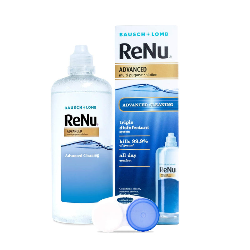 ReNu Advanced Multi Purpose Contact Lens Solution, More Than Clean For Soft Contact Lenses, Condition, Clean, Remove Protein, Disinfect, Rinse and Store Your Lenses, Lens Case Included, 1 x 360 ml 1 x 360ml - BeesActive Australia