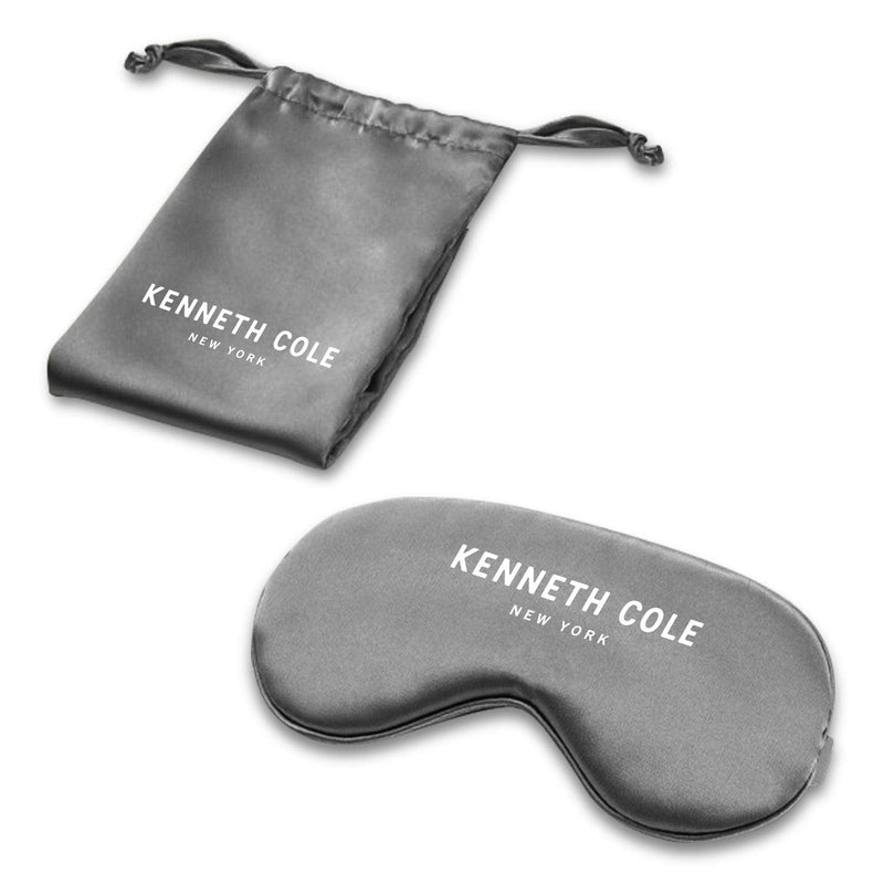 Kenneth Cole Satin Eye Mask - Eyeshade with Elastic Strap Blocks Light Like A Boss and Gets You The Best Night's Sleep Ever Grey - BeesActive Australia