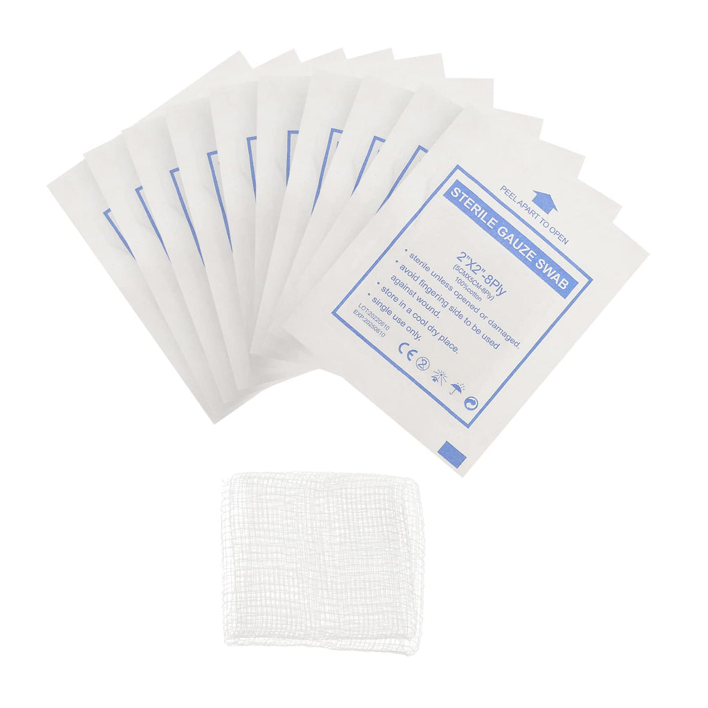 Healifty 30pcs Sterile Gauze Sterile Dressings Cotton Gauzes Household Supplies for Home Outdoor One Size - BeesActive Australia