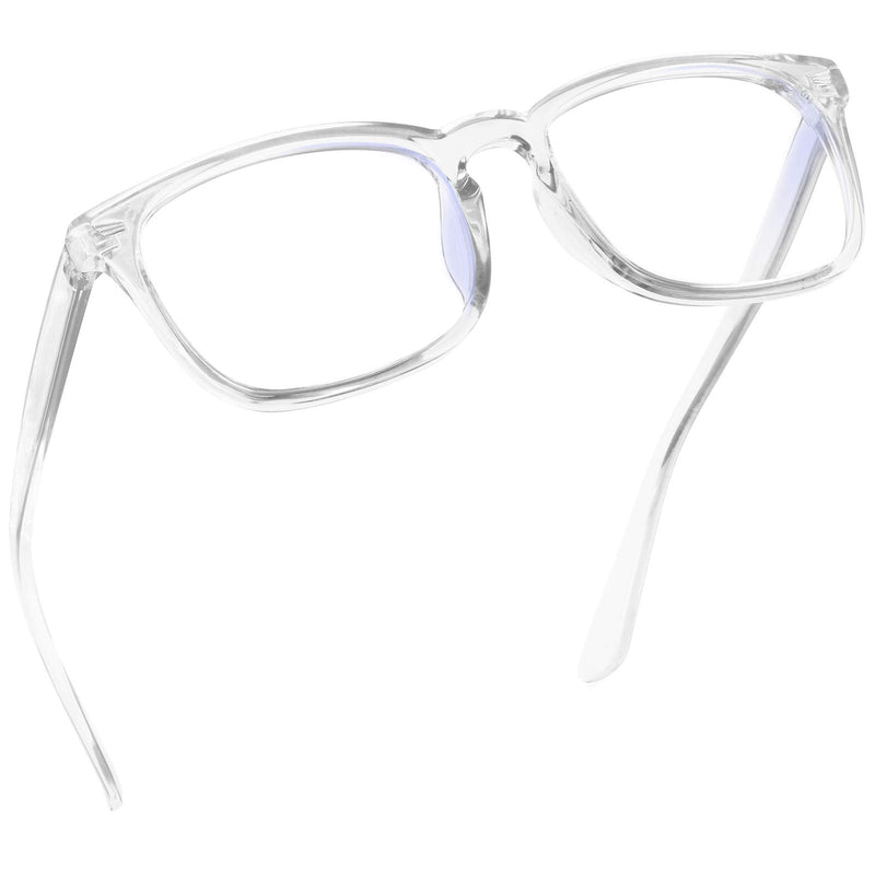 Epova TR90 Blue Light Blocking Glasses for Women and Men - Lightweight Computer/Reading/Gaming/TV/Phones Glasses - Anti Eyestrain & UV Glare, Classic Square Eyeglasses Frame with Case, Transparent - BeesActive Australia