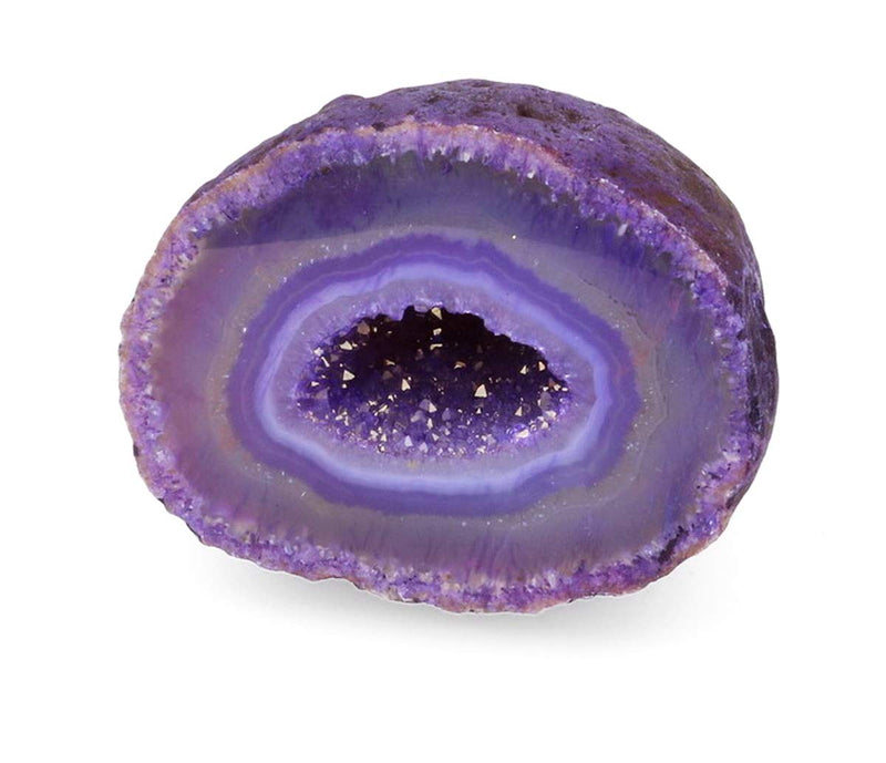 Serafino Genuine Brazilian Agate Geode Healing Crystal Mineral Blue Green Purple Pink Agate Crystals Cristal Stone Gift (Purple) - BeesActive Australia