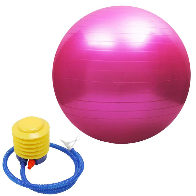 Jazooli Exercise Gym Yoga Swiss Ball Fitness Pregnancy Birthing Anti Burst Large 65cm Pink - BeesActive Australia