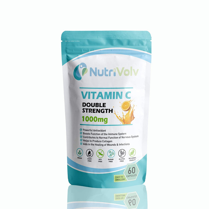 Vitamin C 1000mg Double Strength Antioxidant & Immune Support - Healthy Skin & Joints - Bioflavonoids Supplement | 60 Capsules - BeesActive Australia