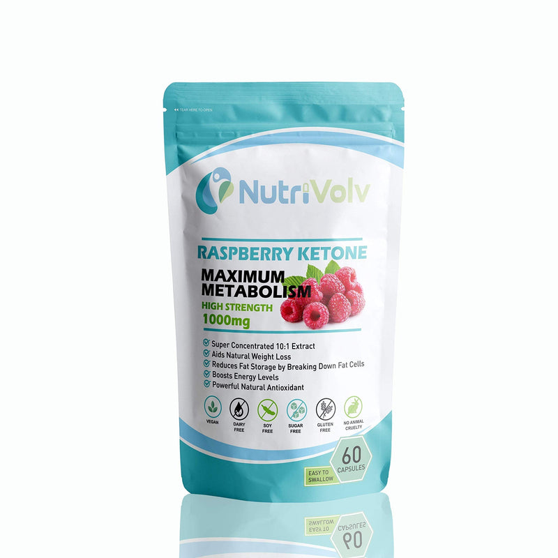 Pure 100% Raspberry Ketones 1000mg Per Serving Powerful Weight Loss Supplement that Provides Energy Boost Metabolism | 60 Capsules - BeesActive Australia