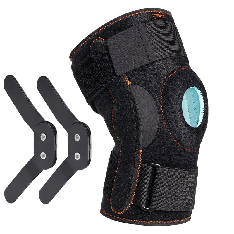 Thx4COPPER Hinged Knee Brace-Adjustable Open Patella with Parallel Straps & Dual Side Stabilizers-Compression Support for Knee Pain Relief & Recovery-MCL, ACL, LCL,Tendonitis, Ligament for Men & Women L (Pack of 1) - BeesActive Australia