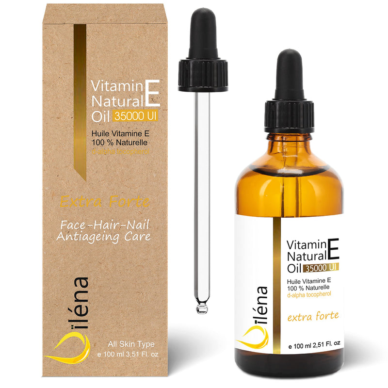Extra Strong Vitamin E Oil 100ml d-Alpha Tocopheryl 100% Natural Non-GMO, Skin, Hair, Nails Care - BeesActive Australia